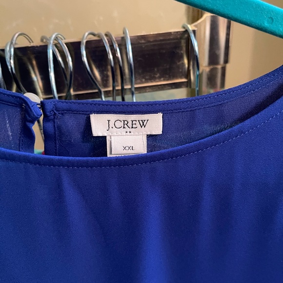 Dressy JCREW blouse. Bell sleeves. Cobalt blue - Picture 2 of 4